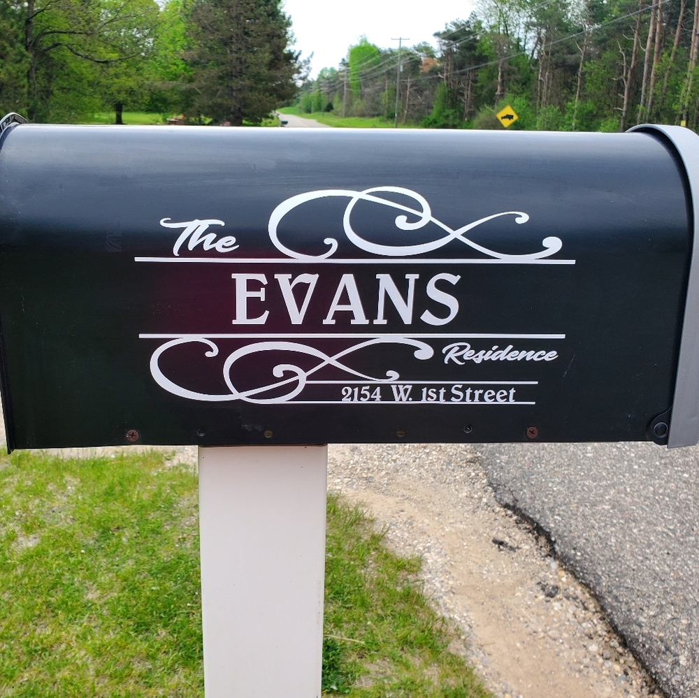 Personalized mailbox decals
